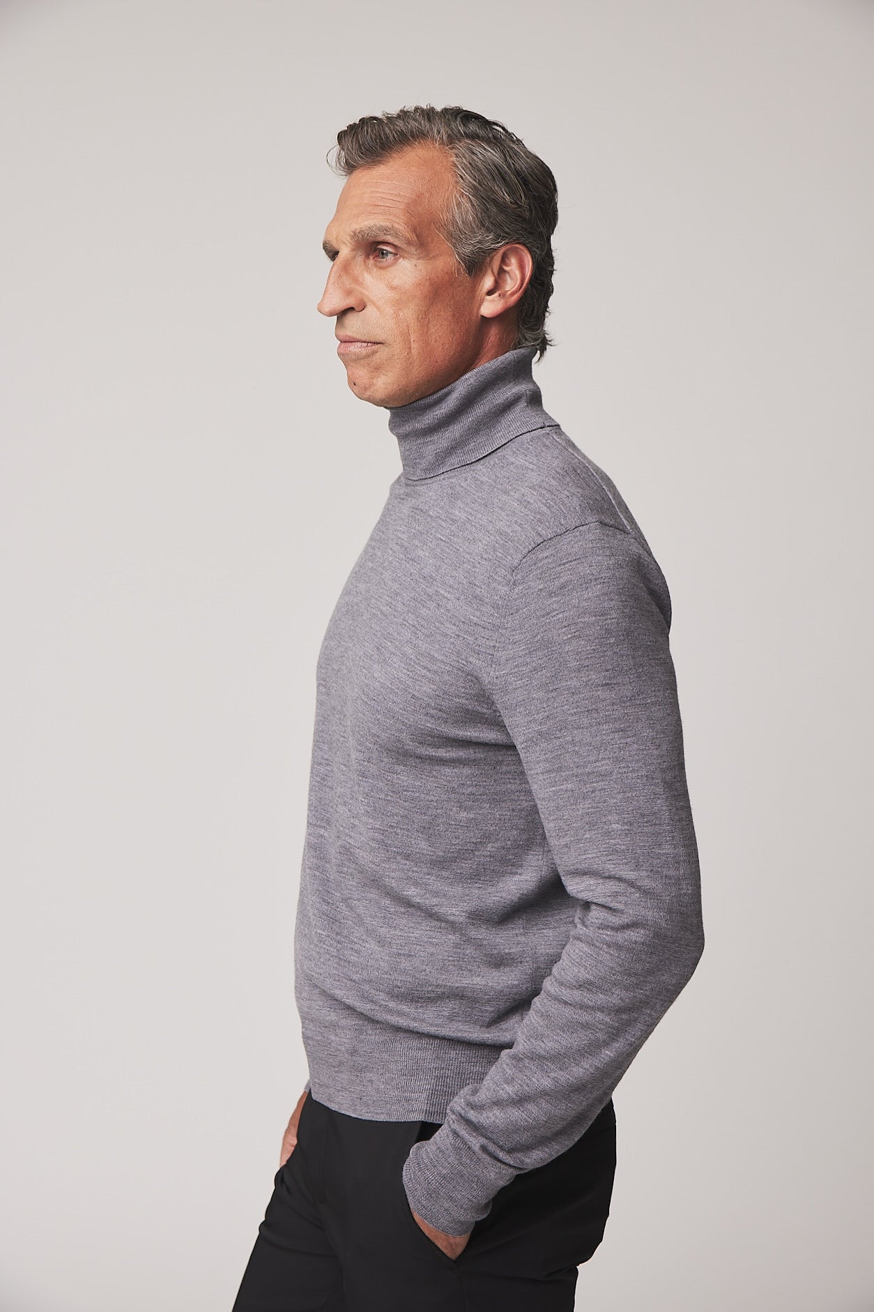 Stretch Merino Turtleneck