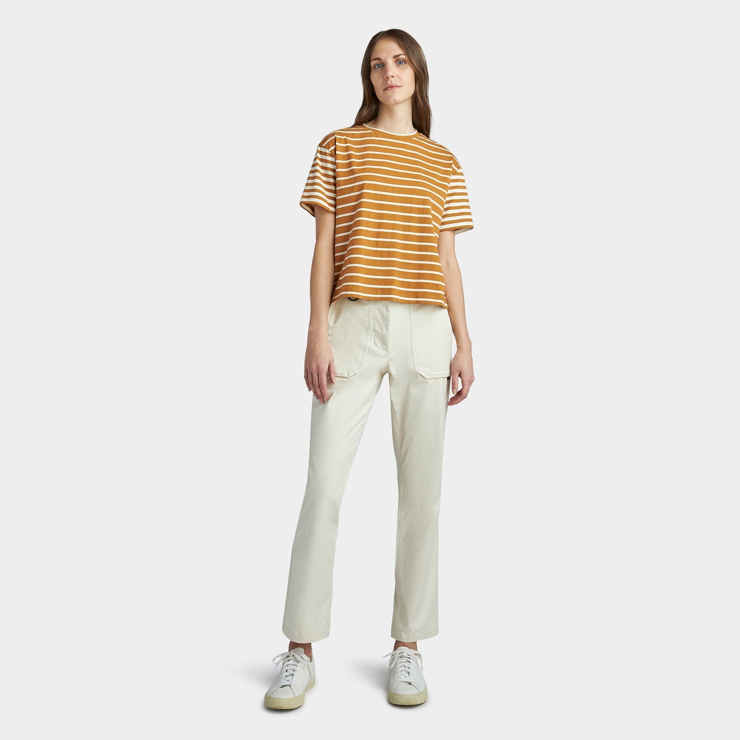 Marine Stripe Boxy Tee