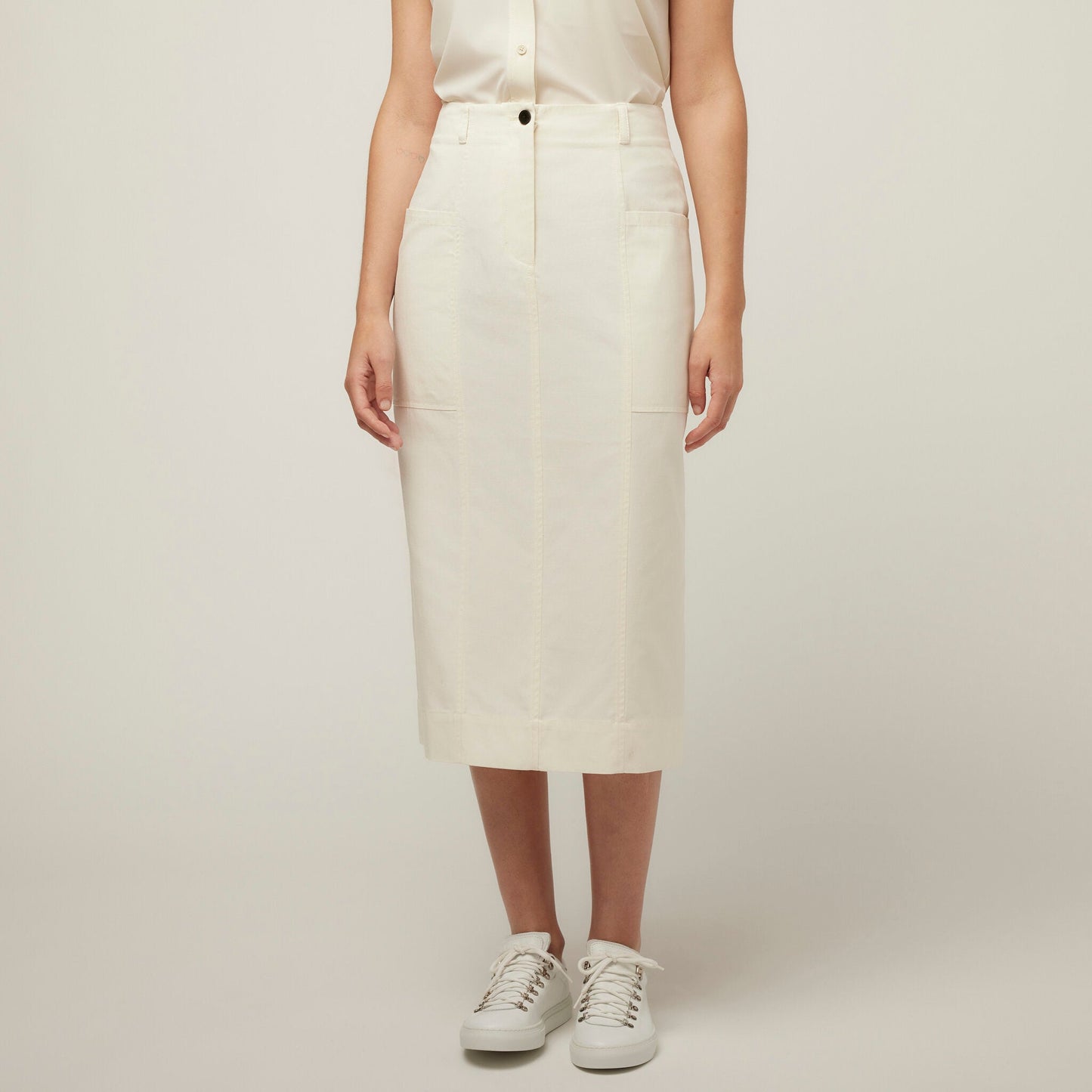 Tencel Cotton Midi Skirt