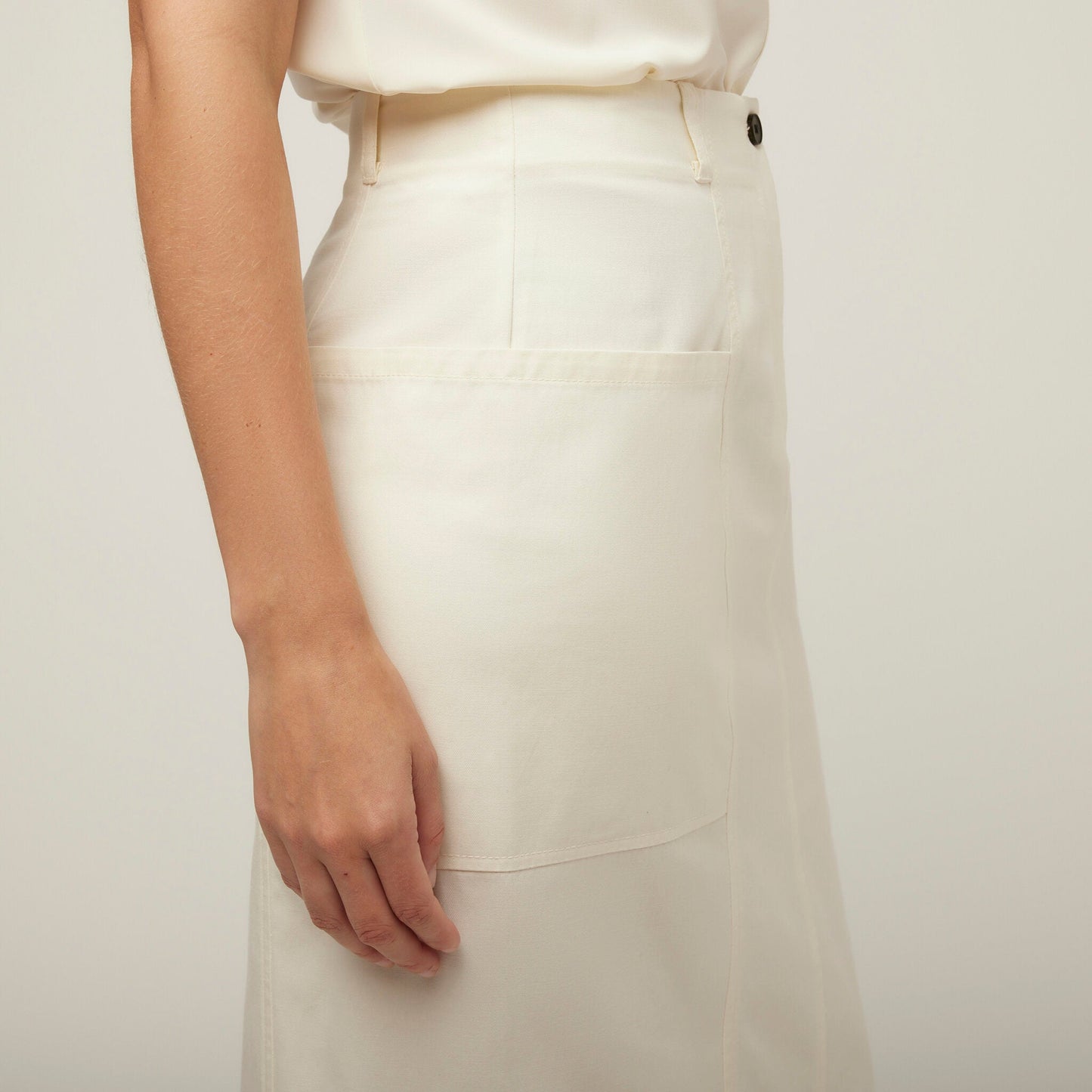 Tencel Cotton Midi Skirt