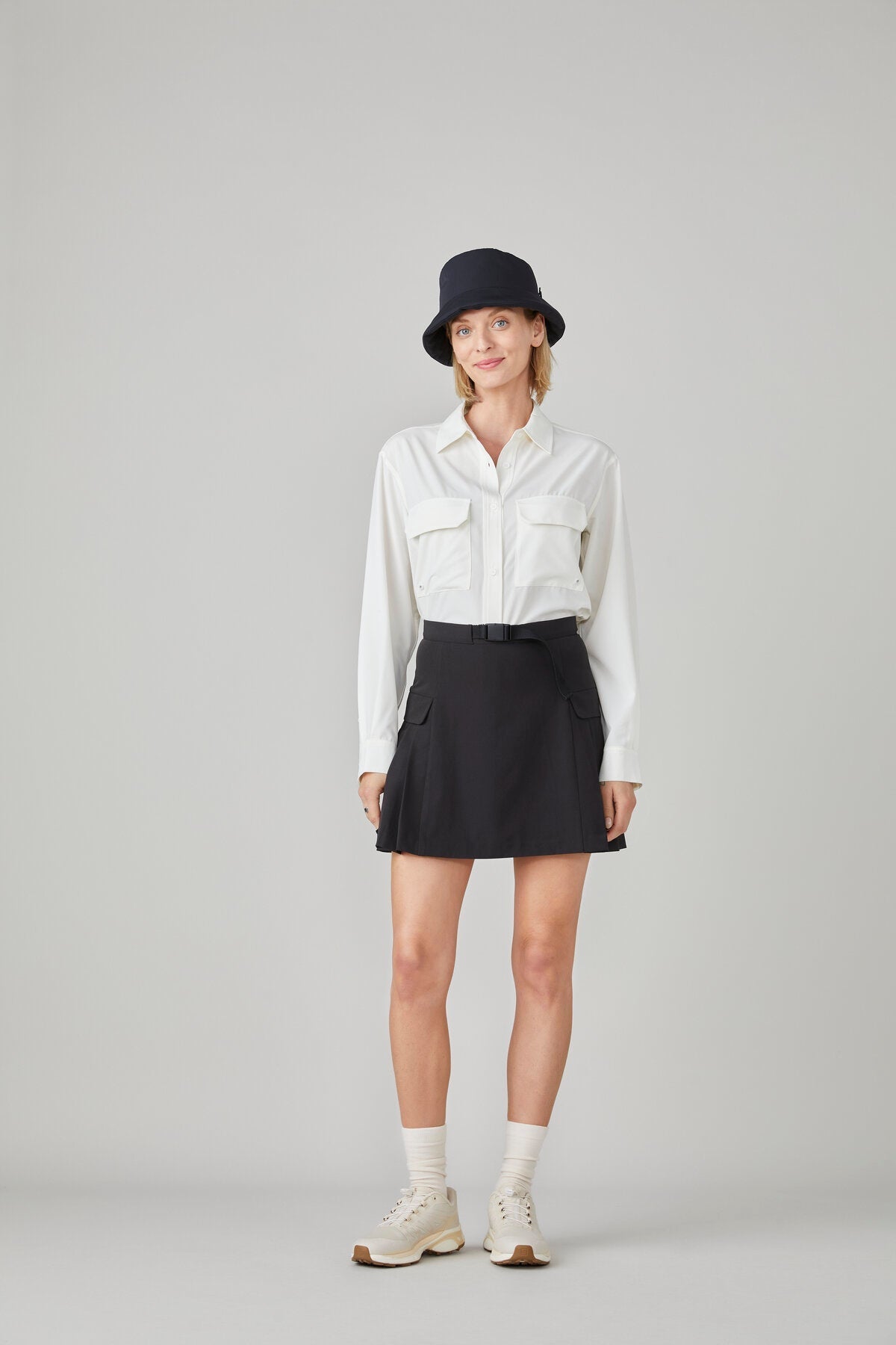 Pleated Cargo Skort