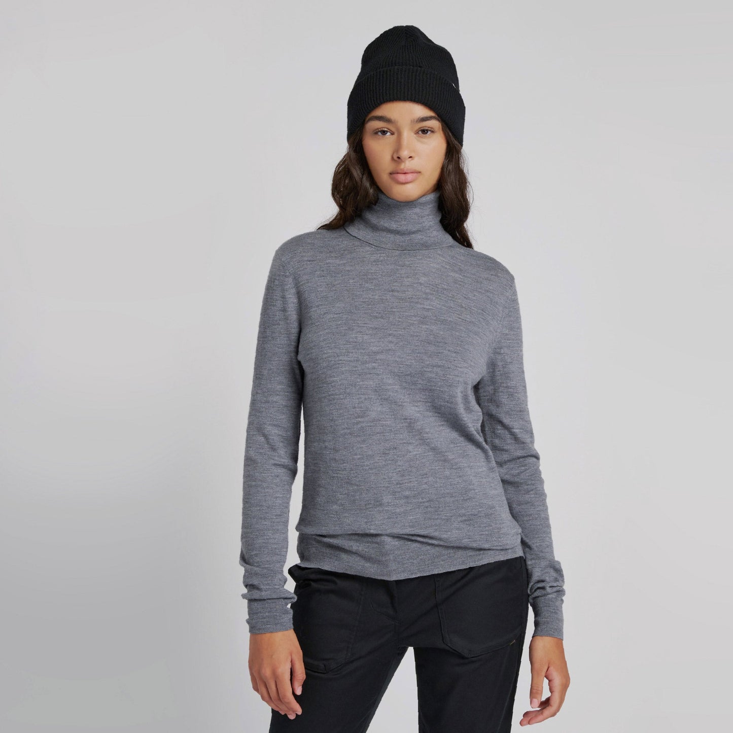 Stretch Merino Turtleneck