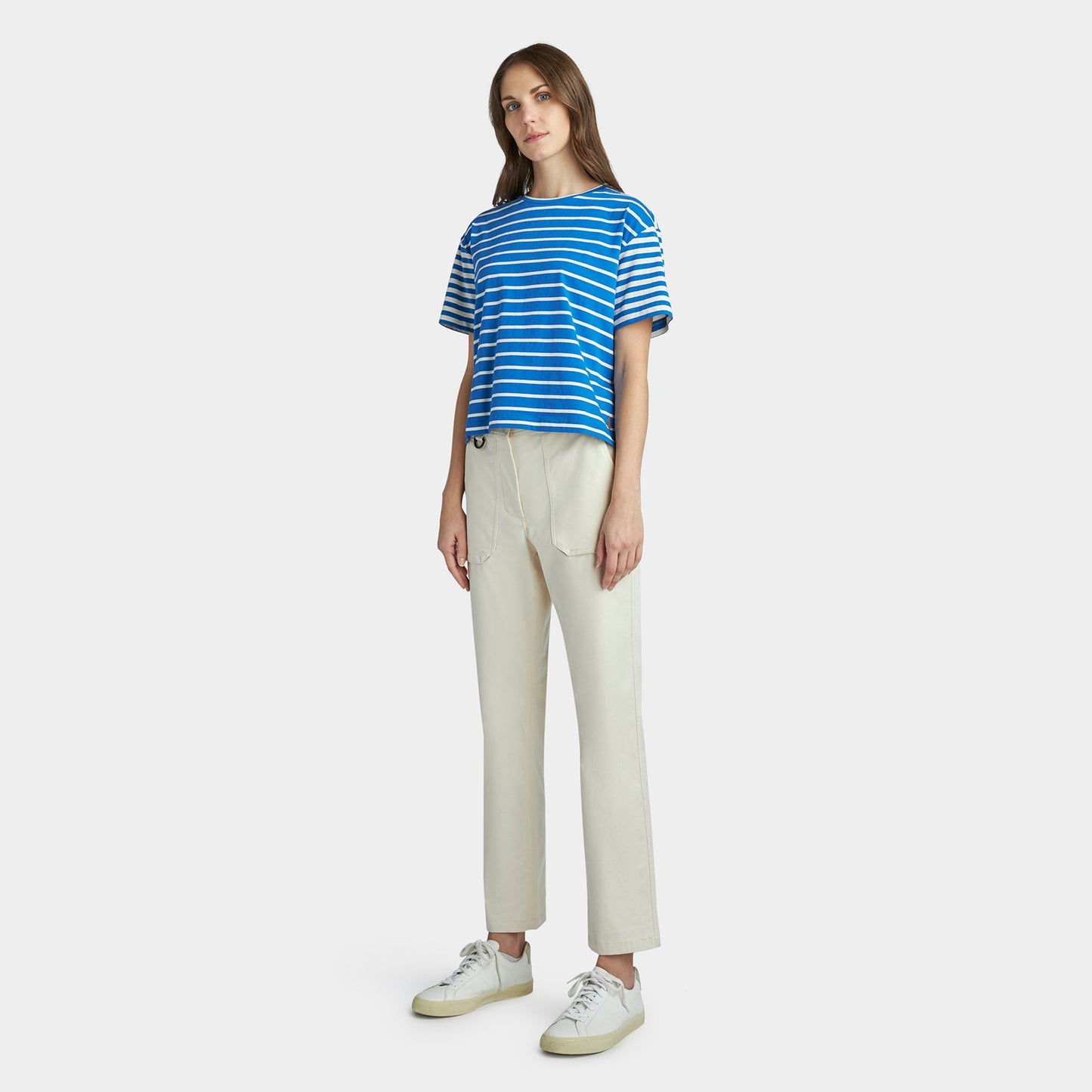 Marine Stripe Boxy Tee