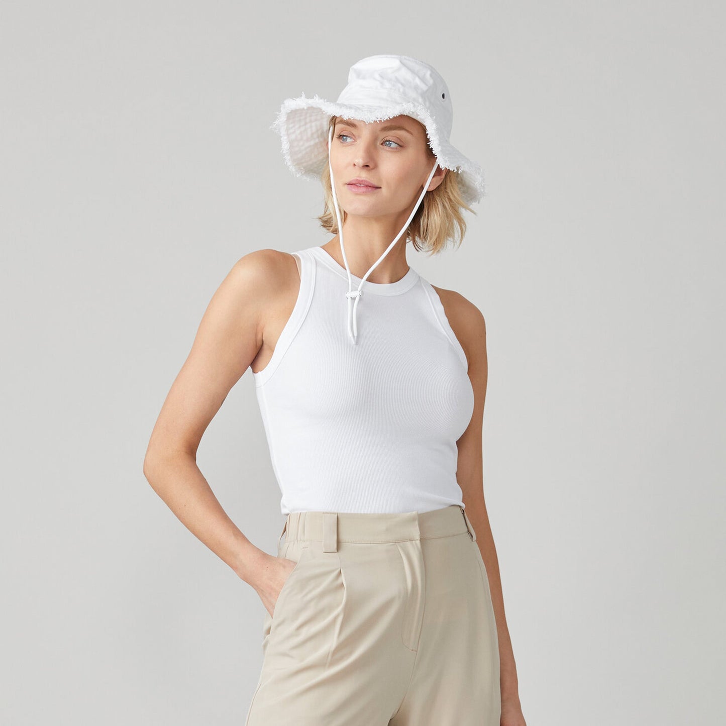 High Neck Rib Tank