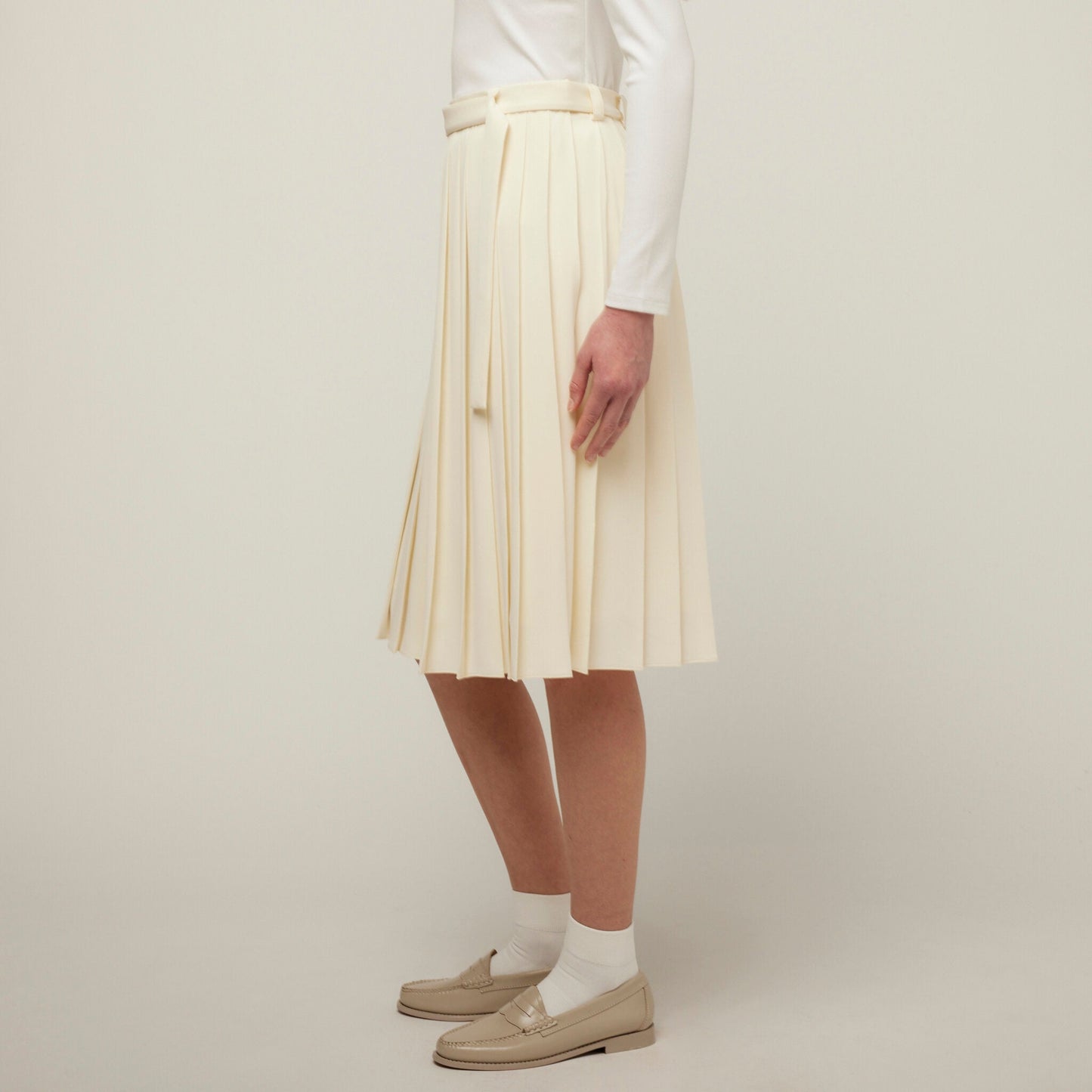 Tech Slk Pleated Skirt